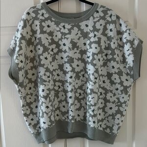 Barefoot Dreams CozyChic Ultra Lite Sweater in Gray and Cream